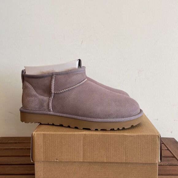 UGG Classic Ultra Mini Booties Sugarplum USA Women Size 11/UK 9/EU 42 - Picture 8 of 13